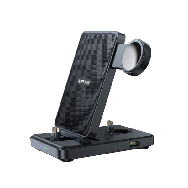 JR-WQS01/JR-WQS02 4 in 1 Magnetic Charging Station for phone for watch for earphone Type-C/Lightning